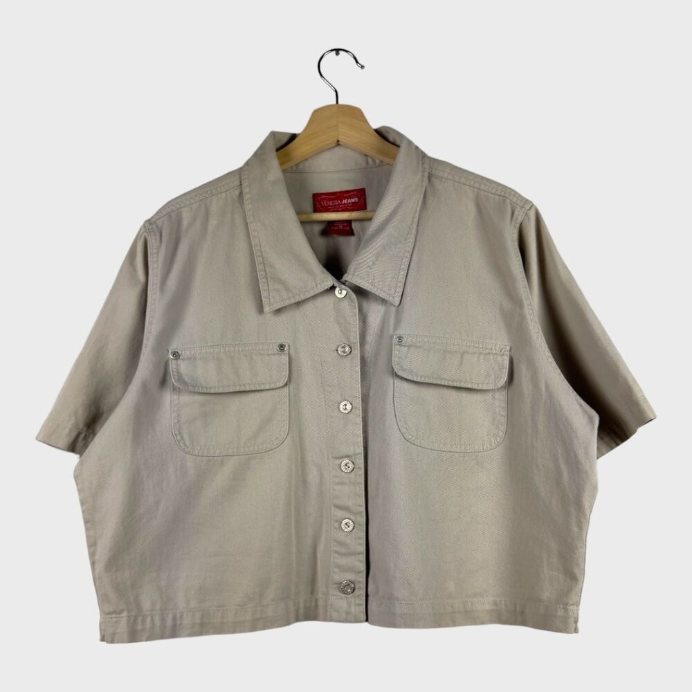 VENEZIA Jeans Button Front Womens Casual Cotton Shirt Blouse Size 16